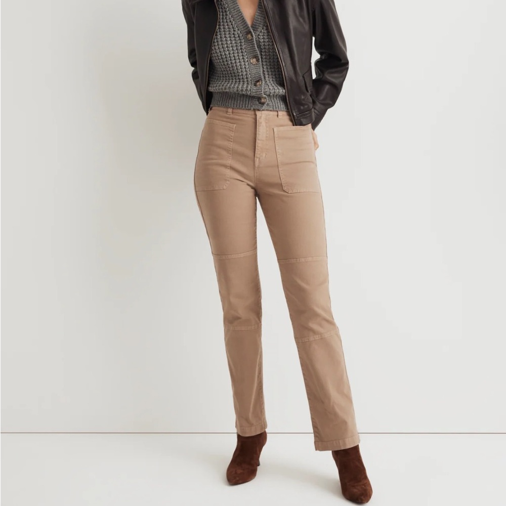 Madewell Tan Straight Leg Pants NWT
